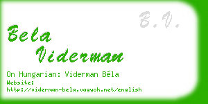 bela viderman business card